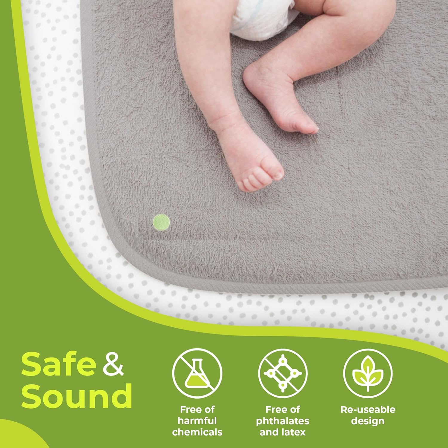PeapodMats Waterproof Bed Mat - Reusable Underpad for Kids and Adults