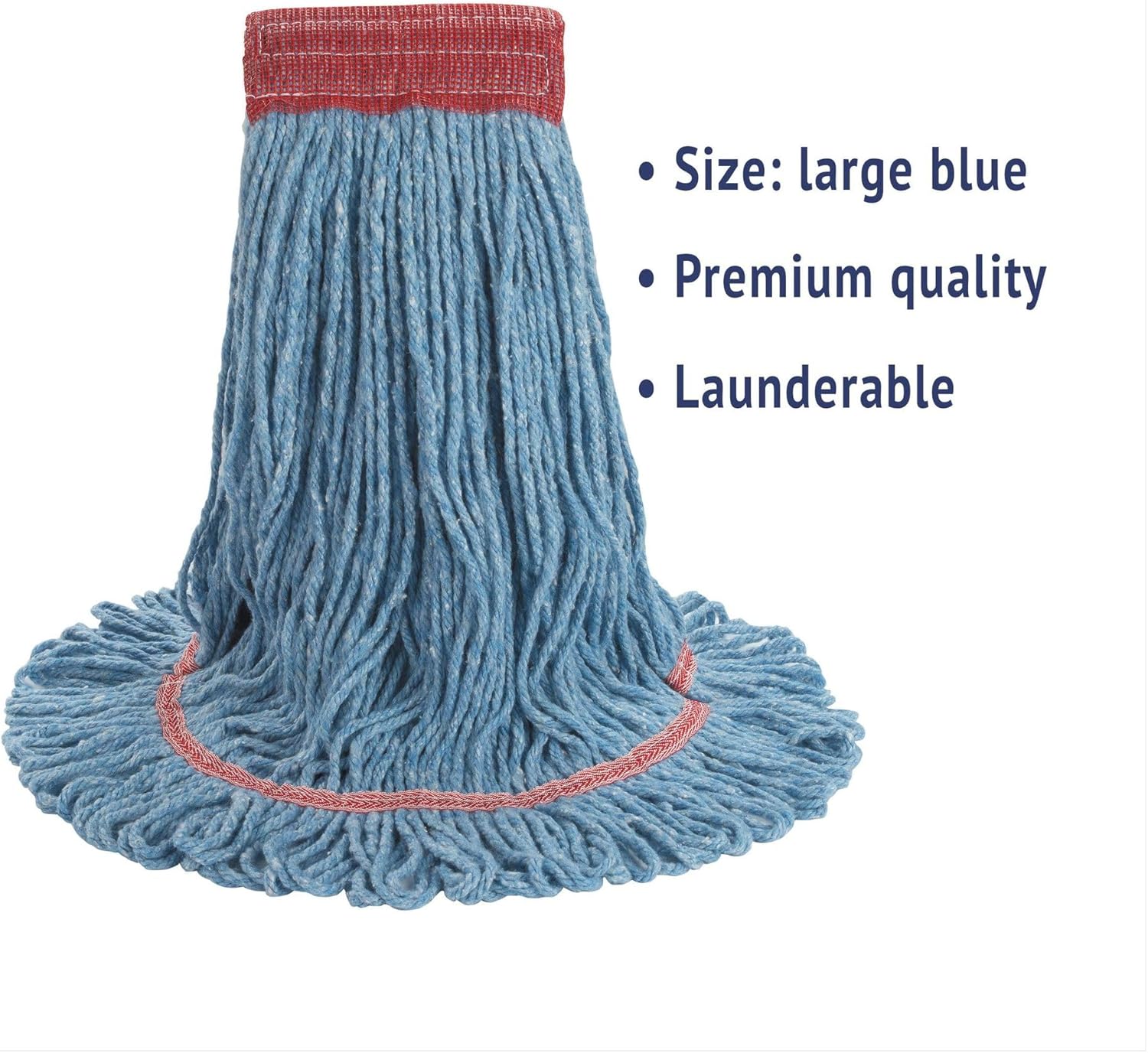 Boardwalk BWK503BLEA 5 in Wet Mop Head - Large Blue
