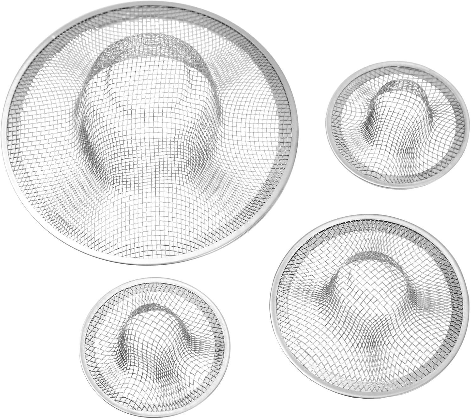 Juvale 4-Pack Stainless Steel Sink Strainers