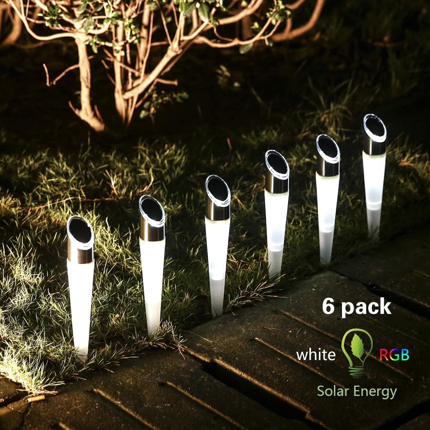 Pearlstar 6 Pack Solar Pathway Lights