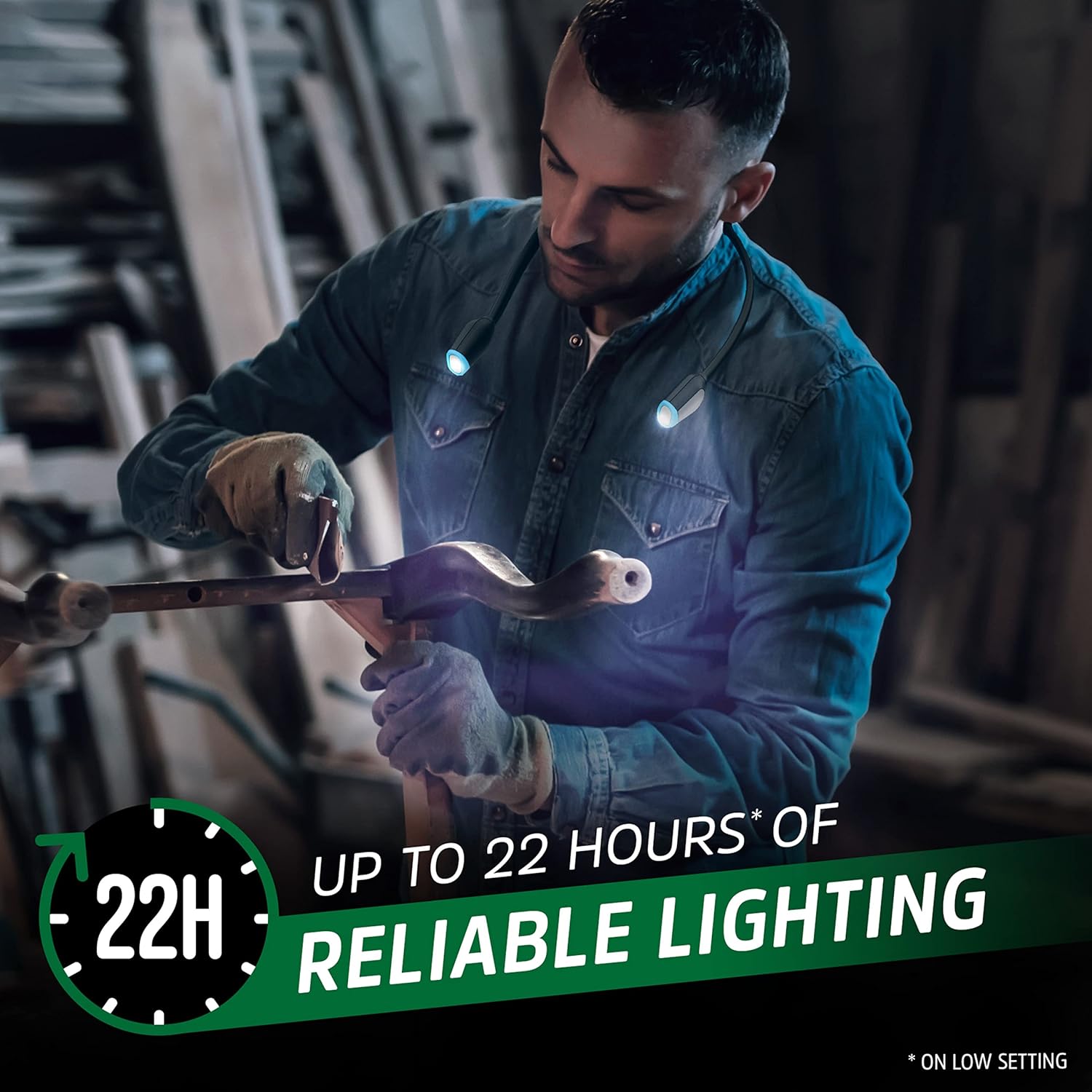 Energizer Rechargeable Neck Light with Flex 3 Brightness Levels