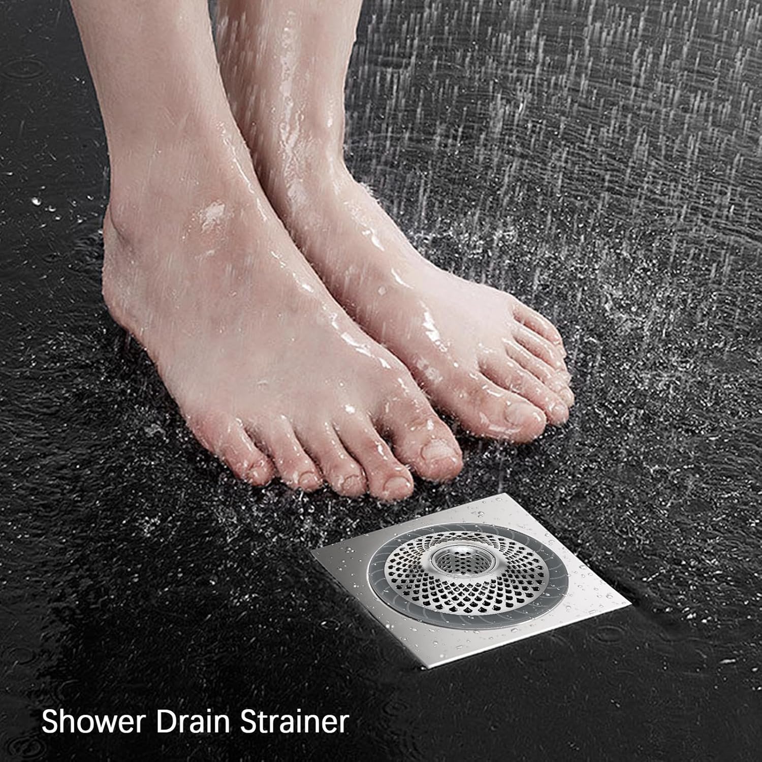 2PCS Stainless Steel Drain Hair Catcher for Bathroom Kitchen