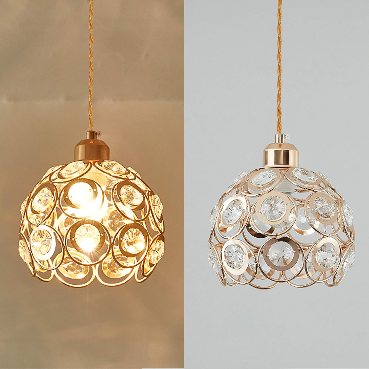 SKIVTGLAMP Dimmable Iron Globe Pendant Light 3-Light Set