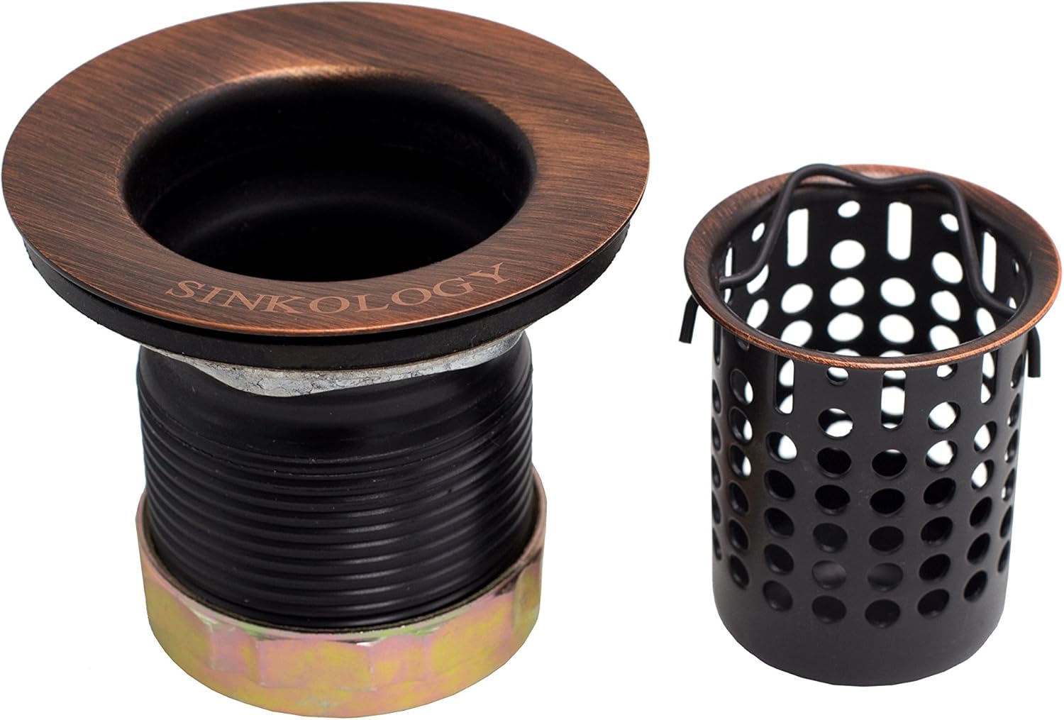 SinkSense 2 Jr Basket Strainer Drain in Antique Copper