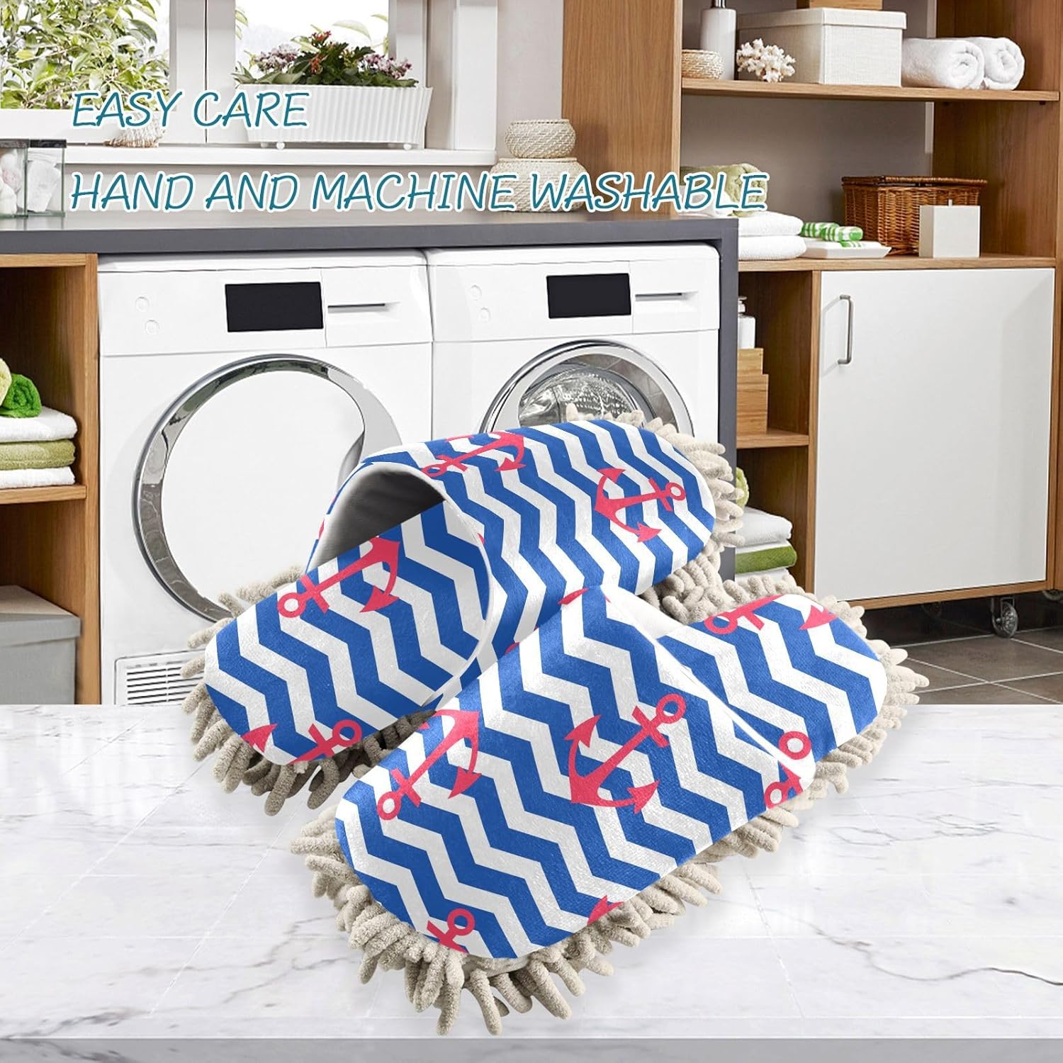 Sinestour Wavy Mop Slippers for Floor Cleaning