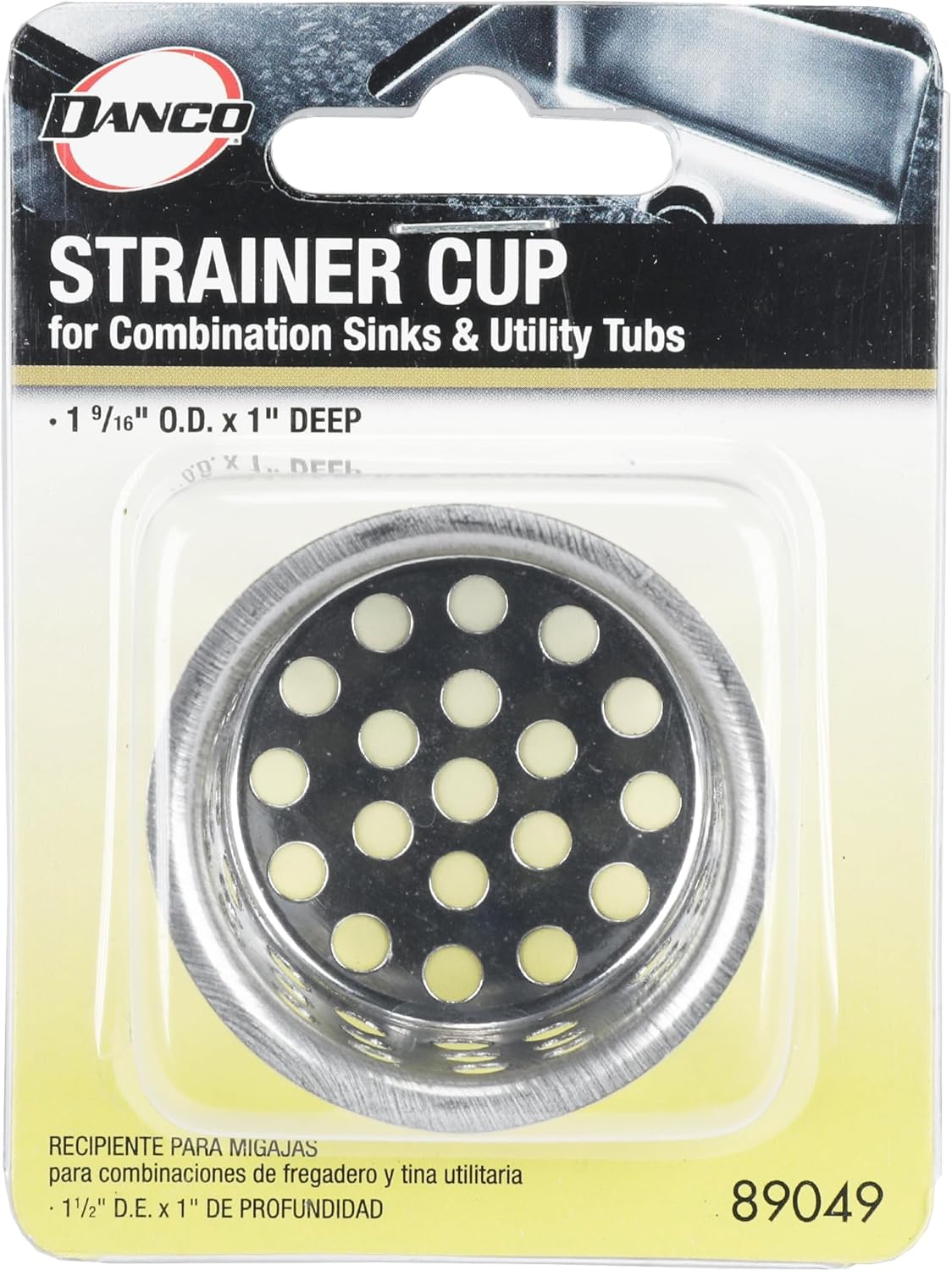 Danco 89049 1-916 Inch Chrome Sink Strainer