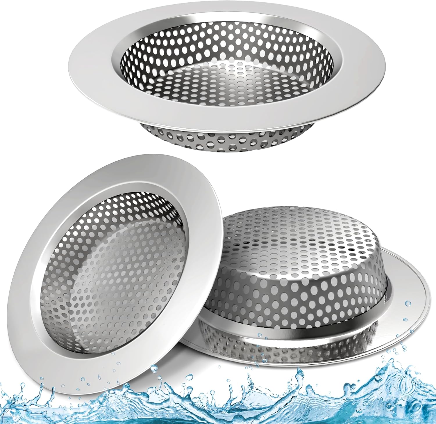 CasaCulina 3PCS Kitchen Sink Drain Strainer