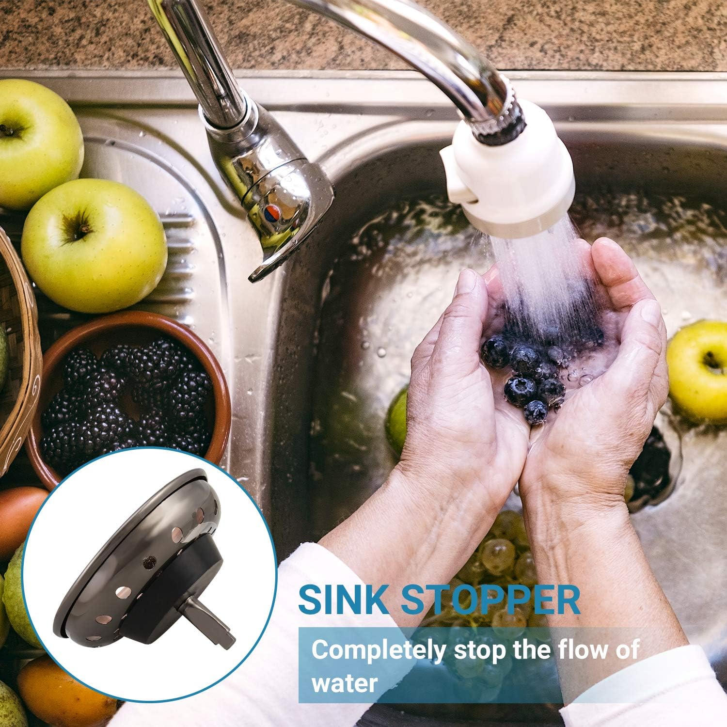 KONE Copper Sink Strainer Basket 2 Pcs 1