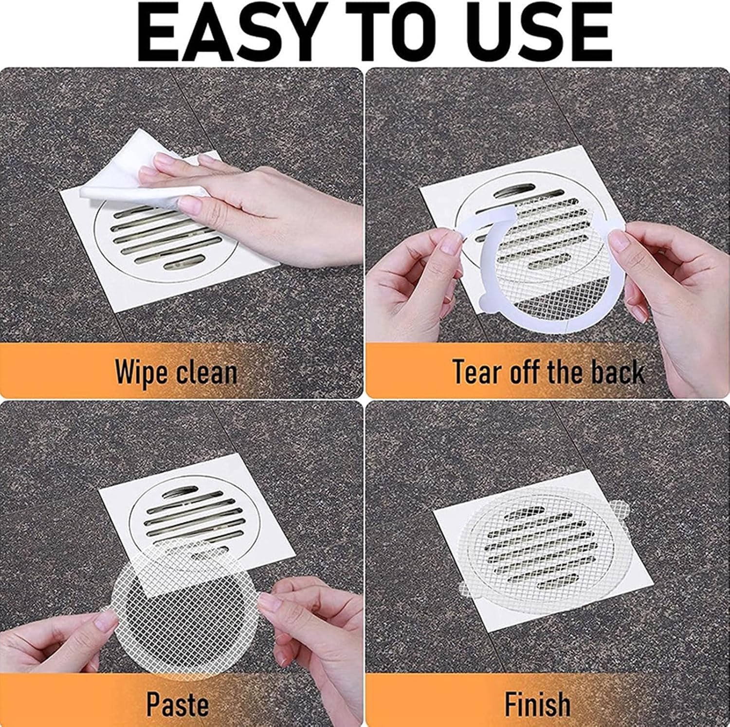 PERZOE Disposable Hair Catcher 1030 Pack for Drains Sinks Bathtubs