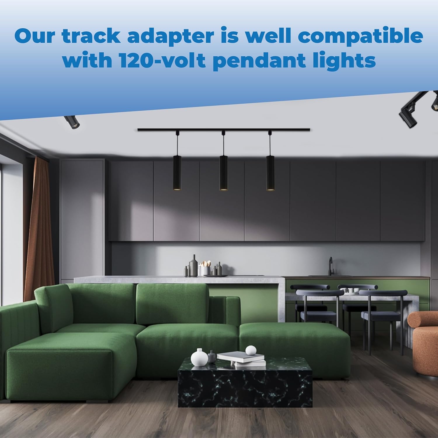 OHLECTRIC Pendant Track Adapter - Pack of 4 Black