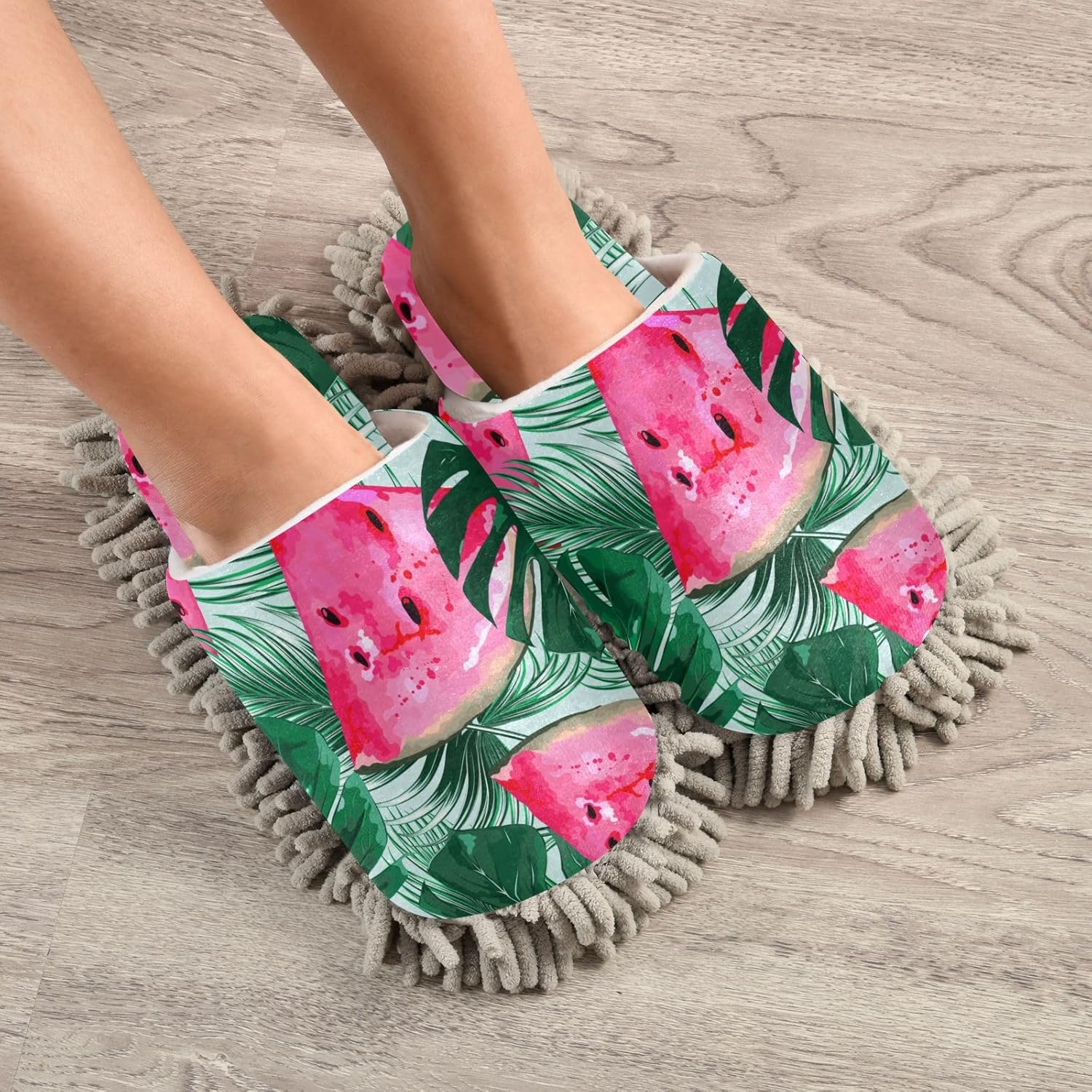Sinestour Watermelon Mop Slippers for Floor Cleaning 1