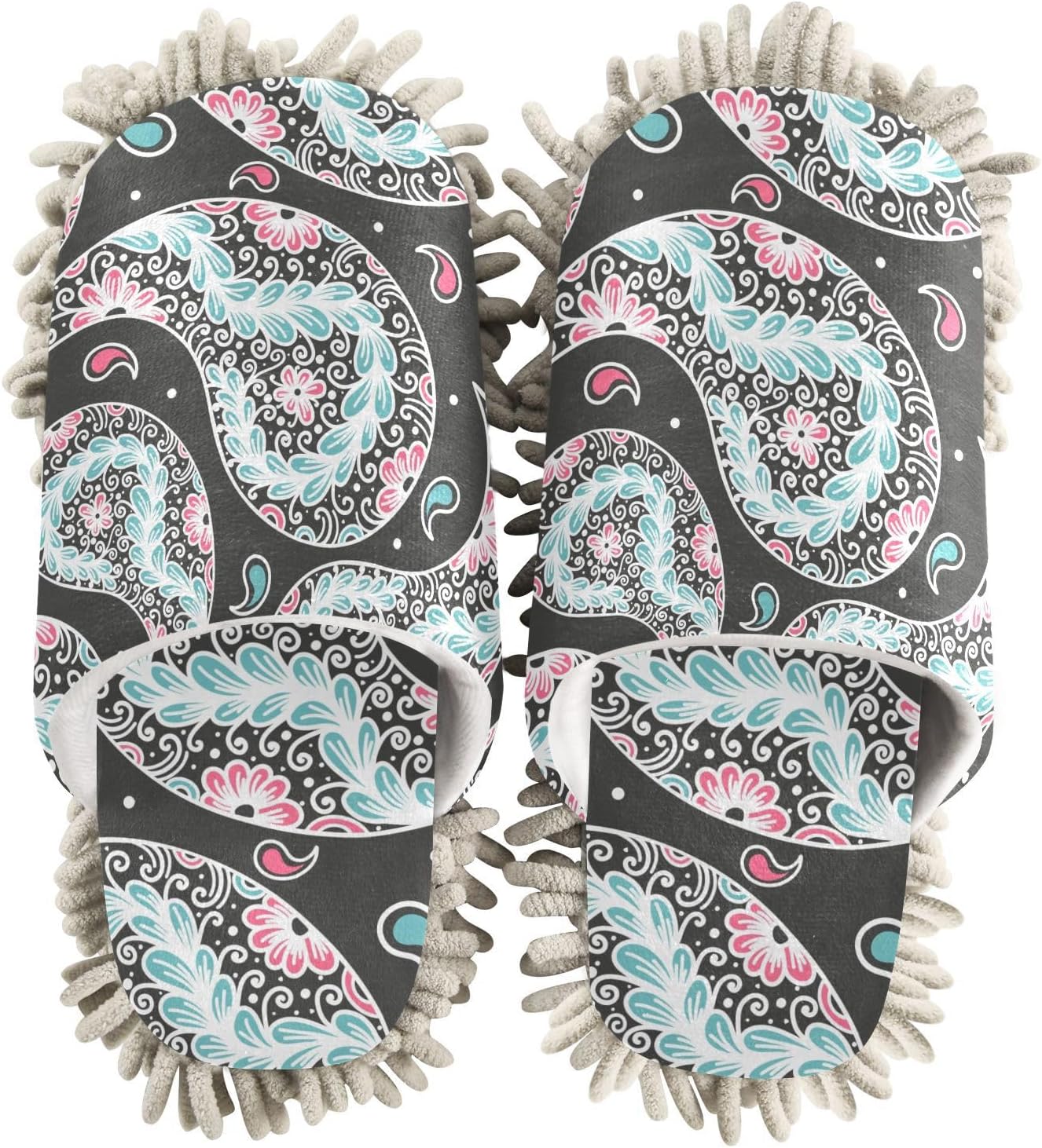 Kigai Microfiber Slippers with Paisley Pattern