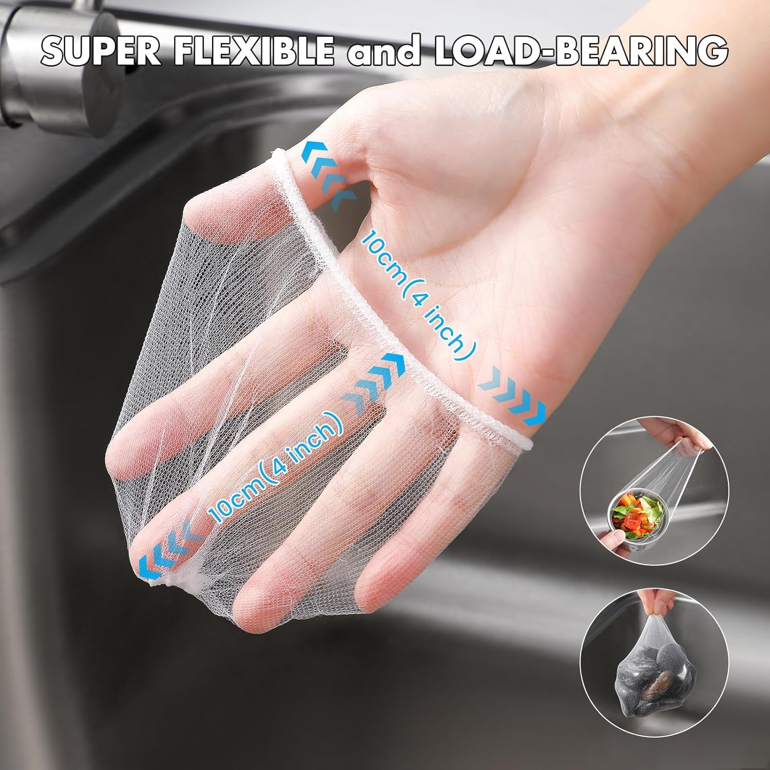 Muslish 200 Pack Kitchen Sink Strainer Mesh Bags 1