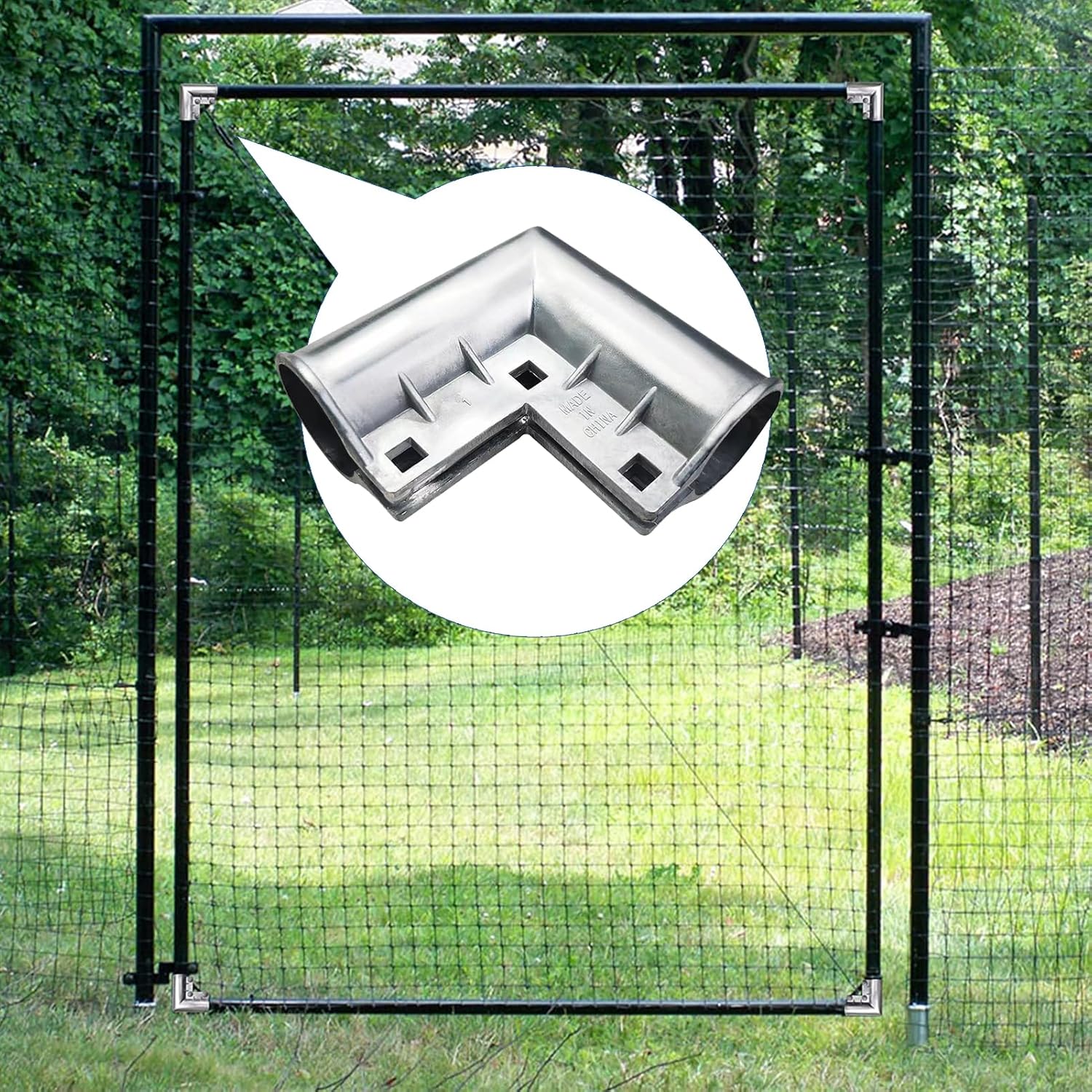 Quantfire Aluminum Chain Link Gate Corner 12-Pack