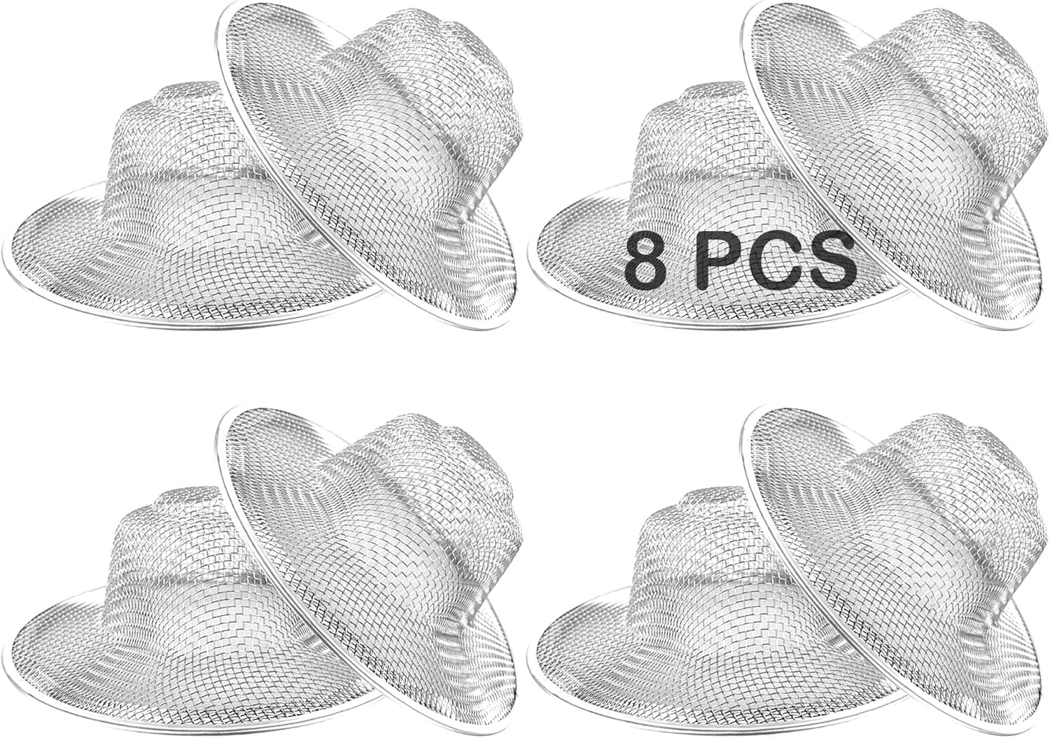 8PCS Metal Mesh Sink Strainer for Kitchen Bathroom