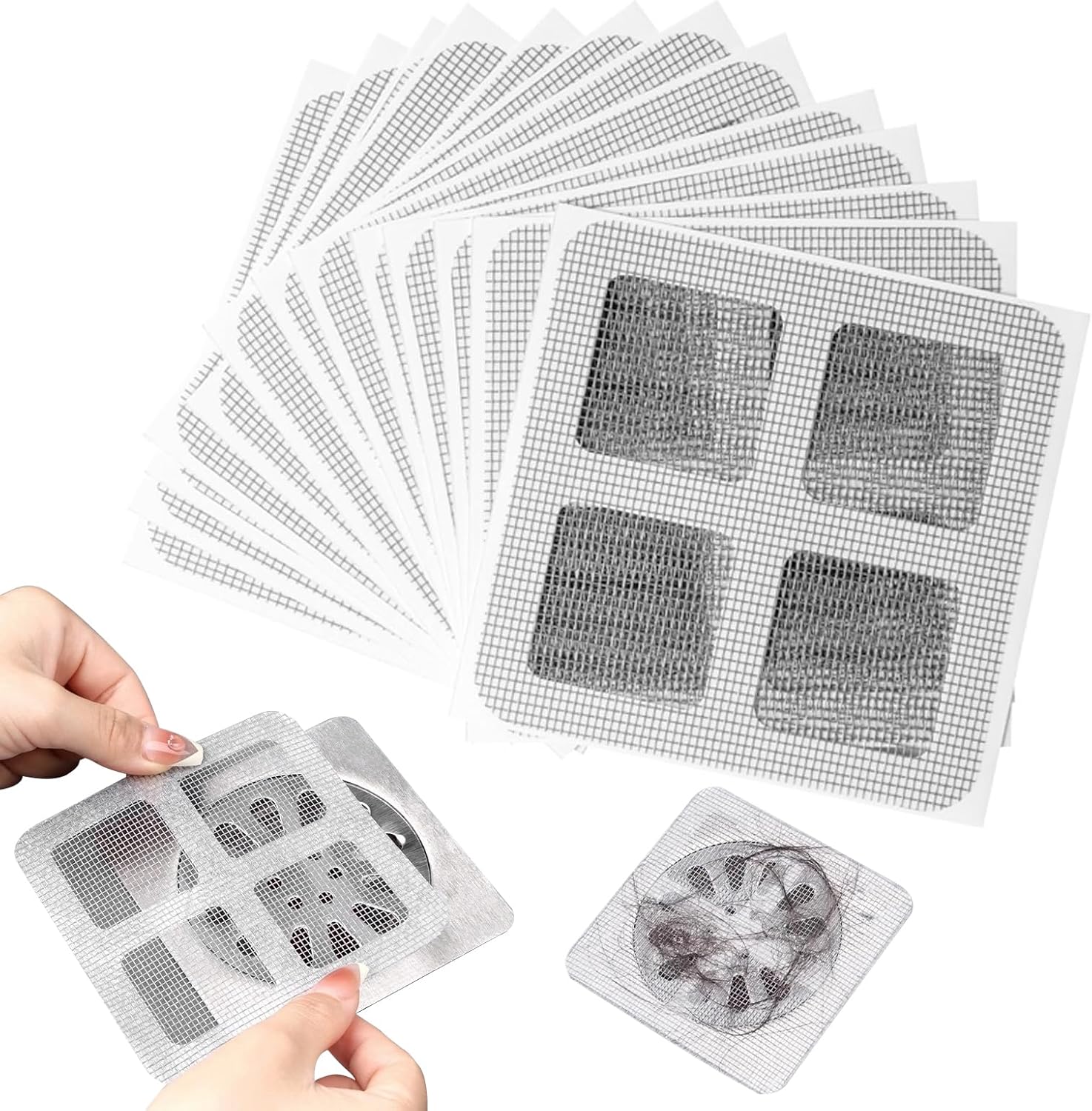Qilucky 20PCS Disposable Shower Drain Hair Catcher