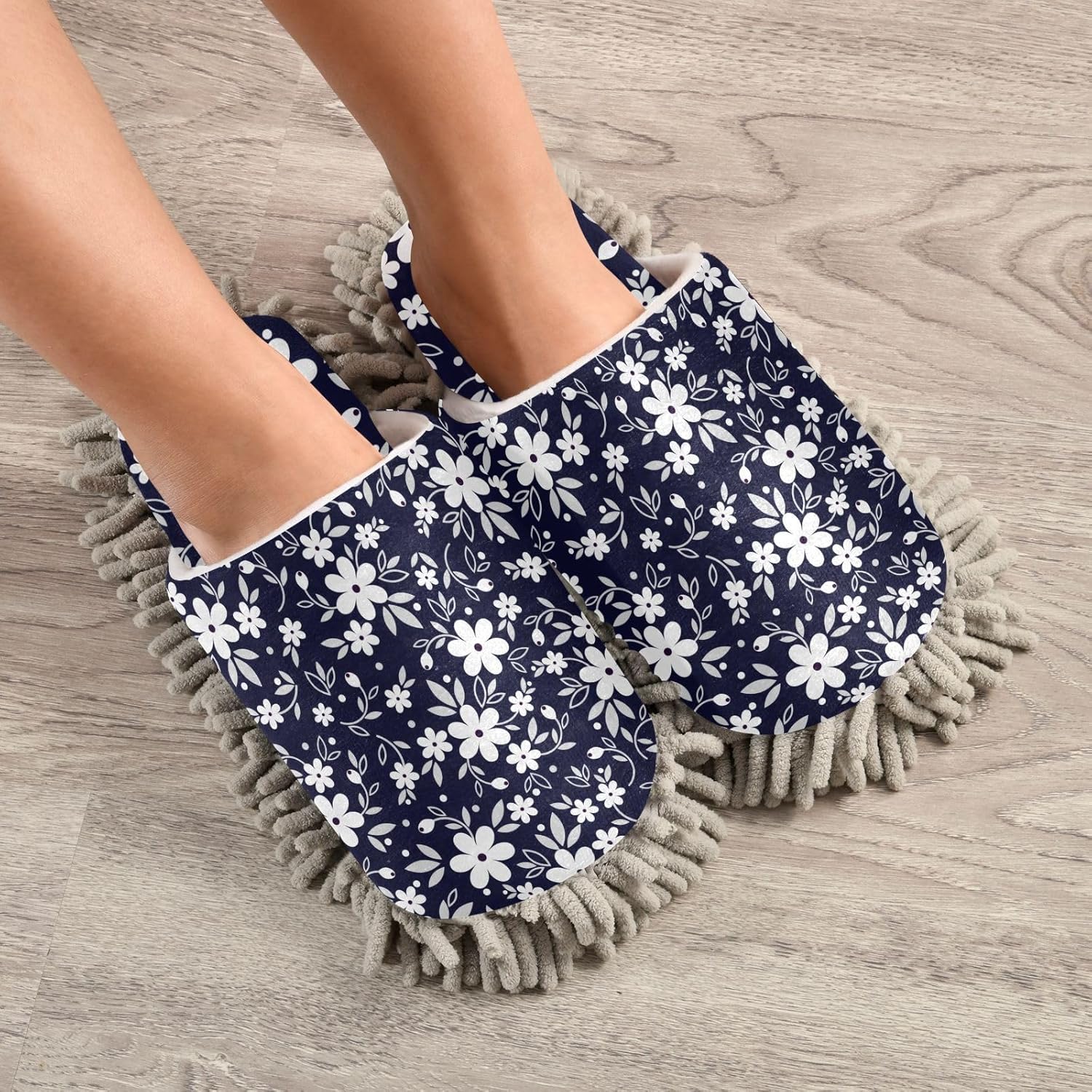 Kigai Microfiber Slippers with Floral Design - L Size