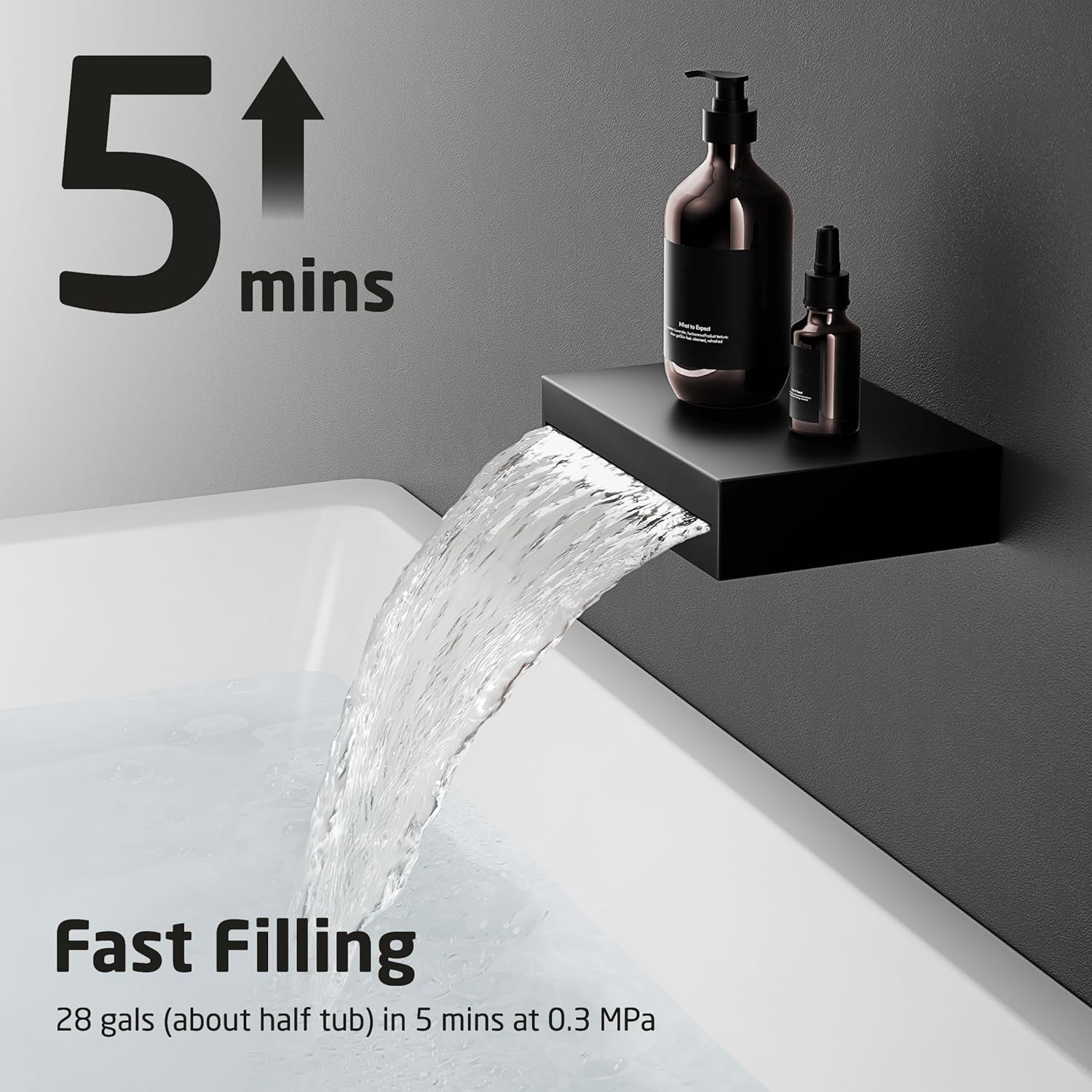 KES 10 Inch Bathroom Sink Drain with Hair Catcher and Shower System 1