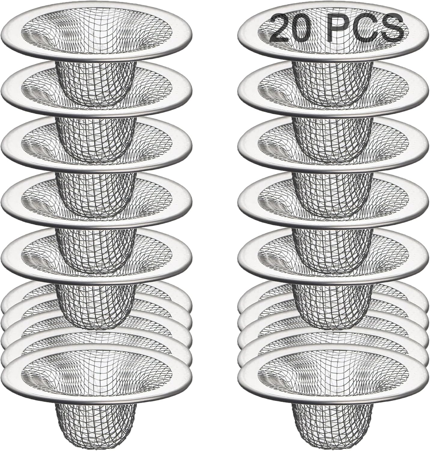 20Pcs Small Drain Mesh Basket for Bathroom Sink