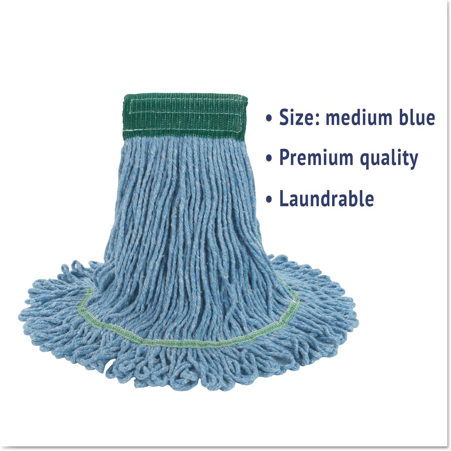 Boardwalk BWK502BLEA 5 in Headband Super Loop Mop Heads - Blue
