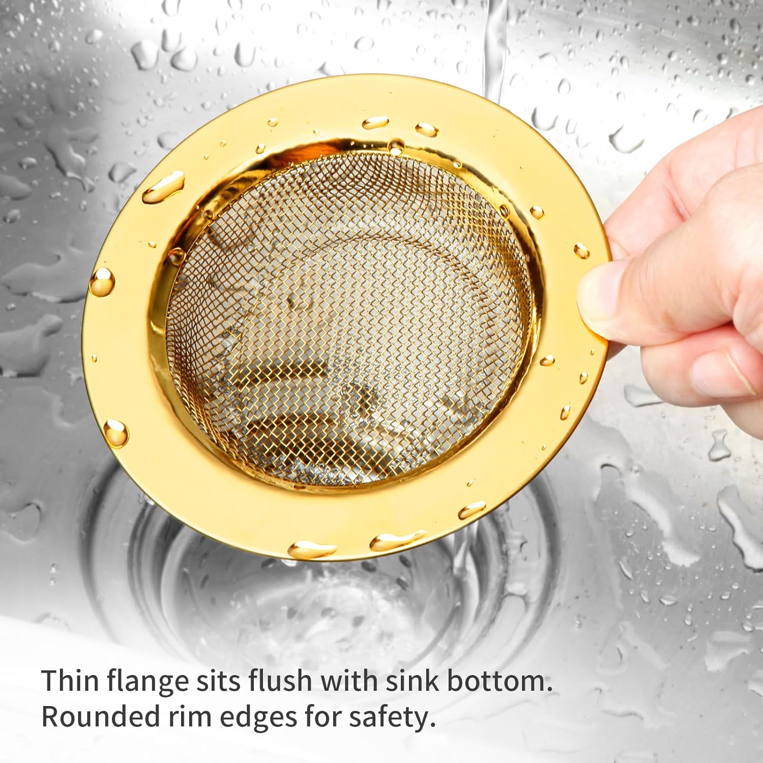 2PCS Kitchen Sink Strainers Stainless Steel