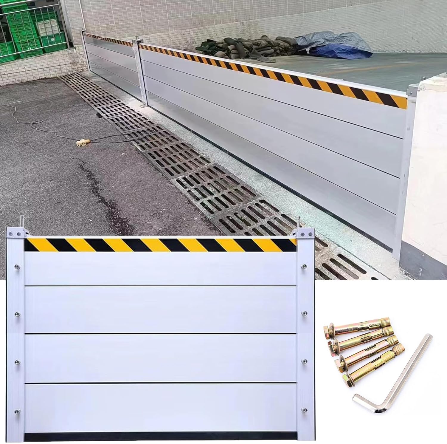 31 High Flood Control Baffle Barrier Underpass Entry Protection