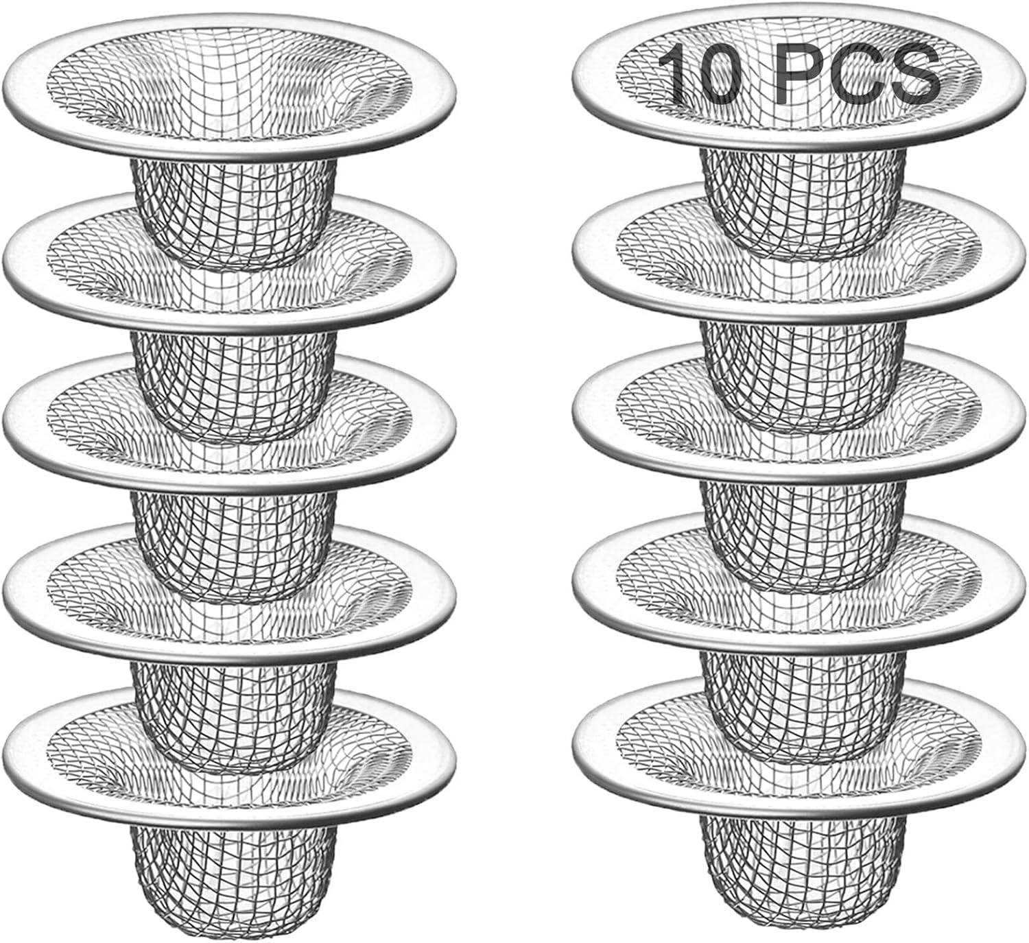 10PCS Stainless Steel Sink Drain Strainer for Bathroom