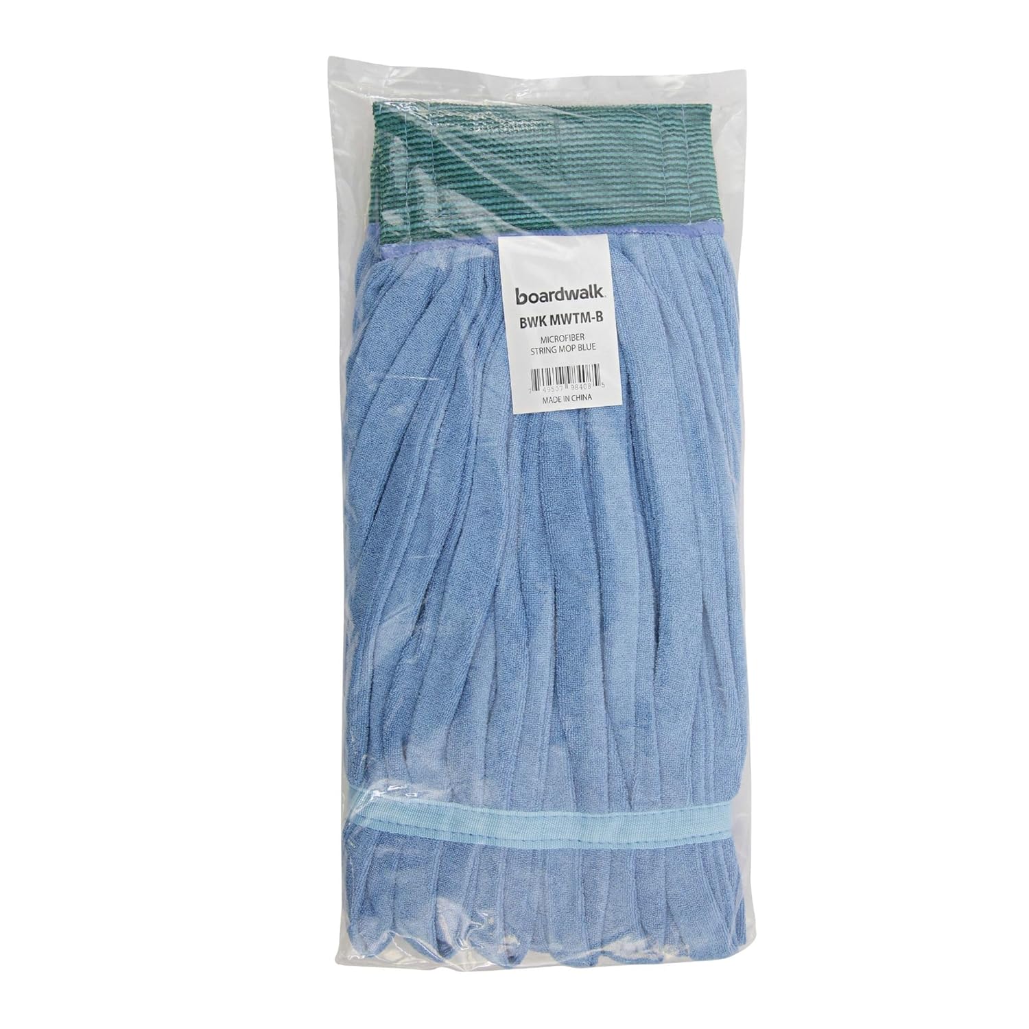 Boardwalk Microfiber Looped-End Wet Mop Heads - Medium Blue 12Carton 1