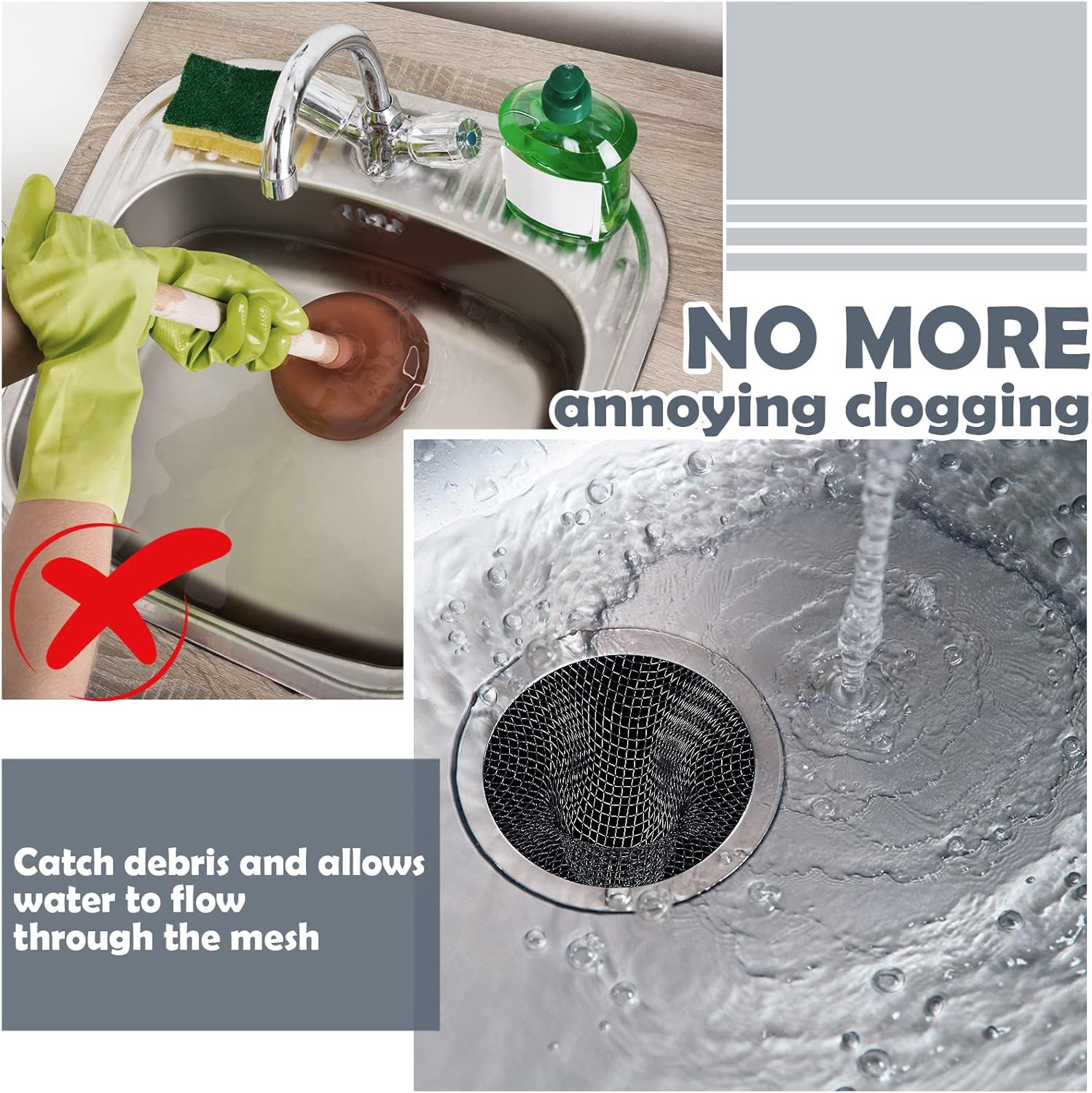 Shimeyao 100 Pcs 275 Mesh Sink Strainers