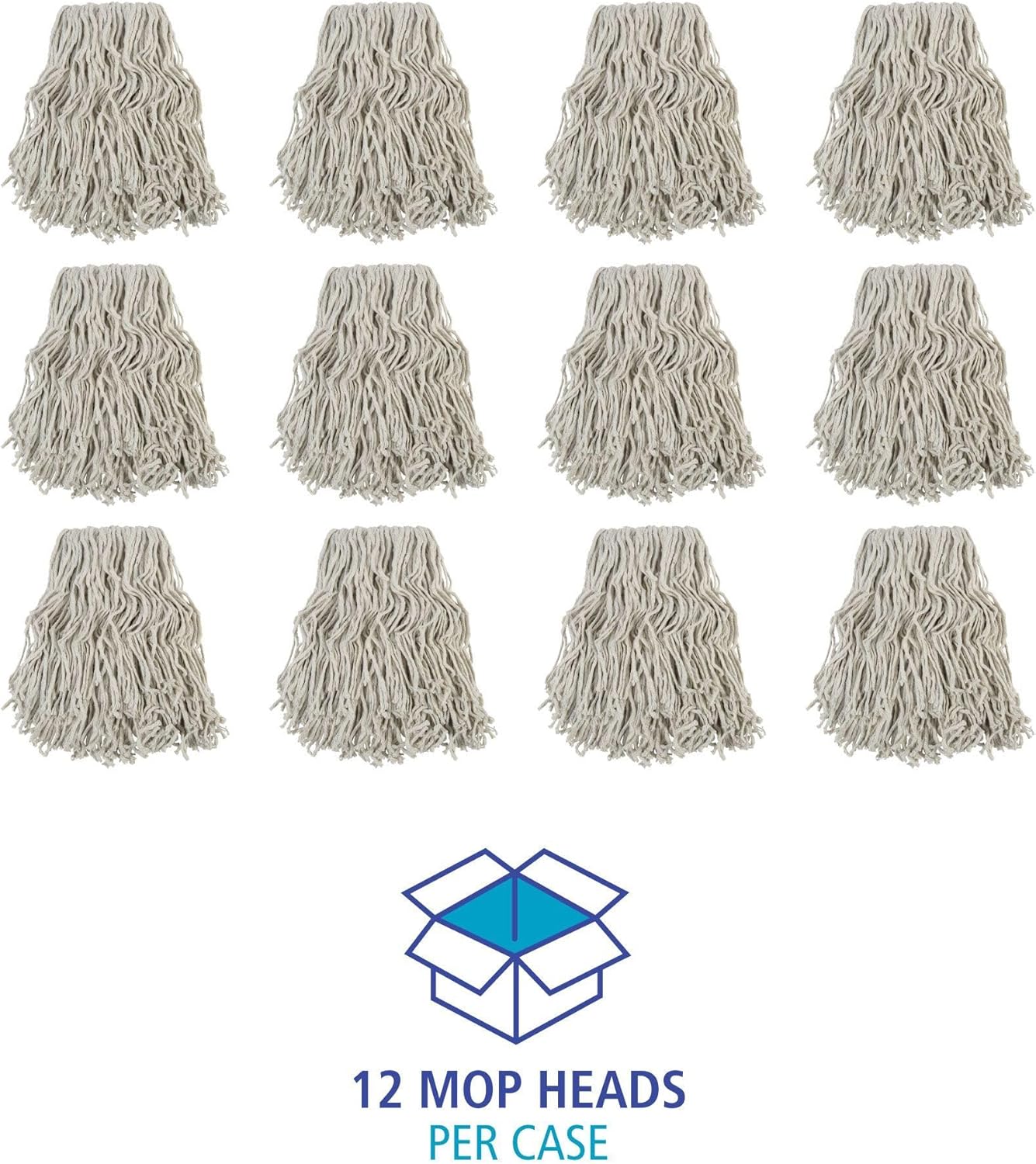 Boardwalk BWKCM02024S Banded Cotton Mop Head 24 White 12 Per Carton
