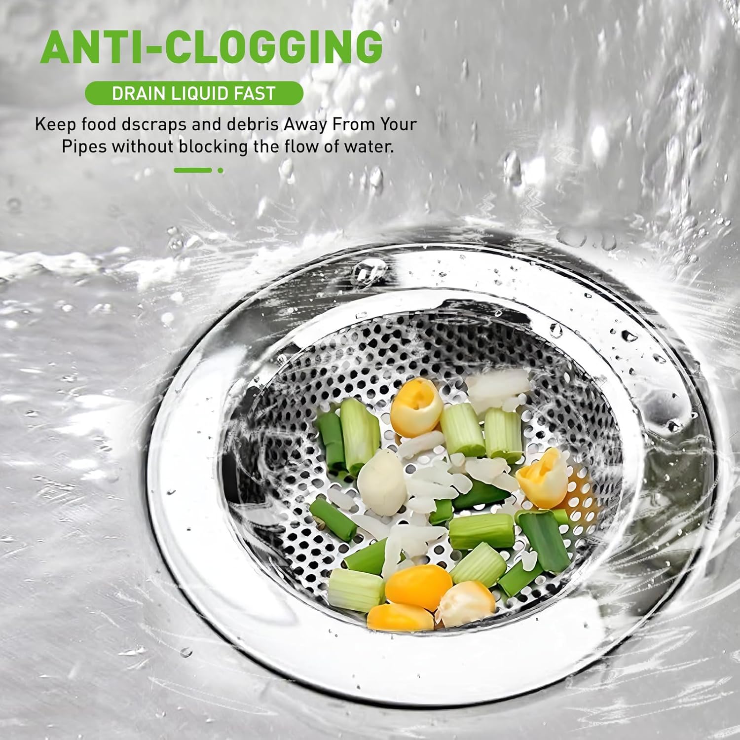 CasaCulina 3PCS Kitchen Sink Drain Strainer