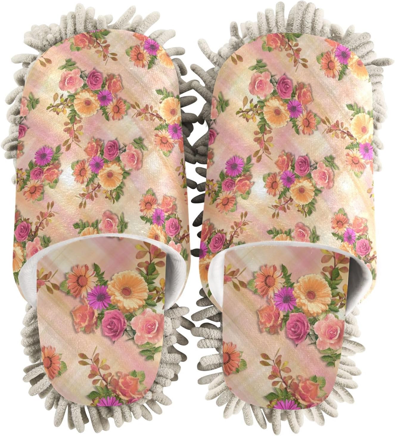 Kigai Microfiber Cleaning Slippers with Flowers