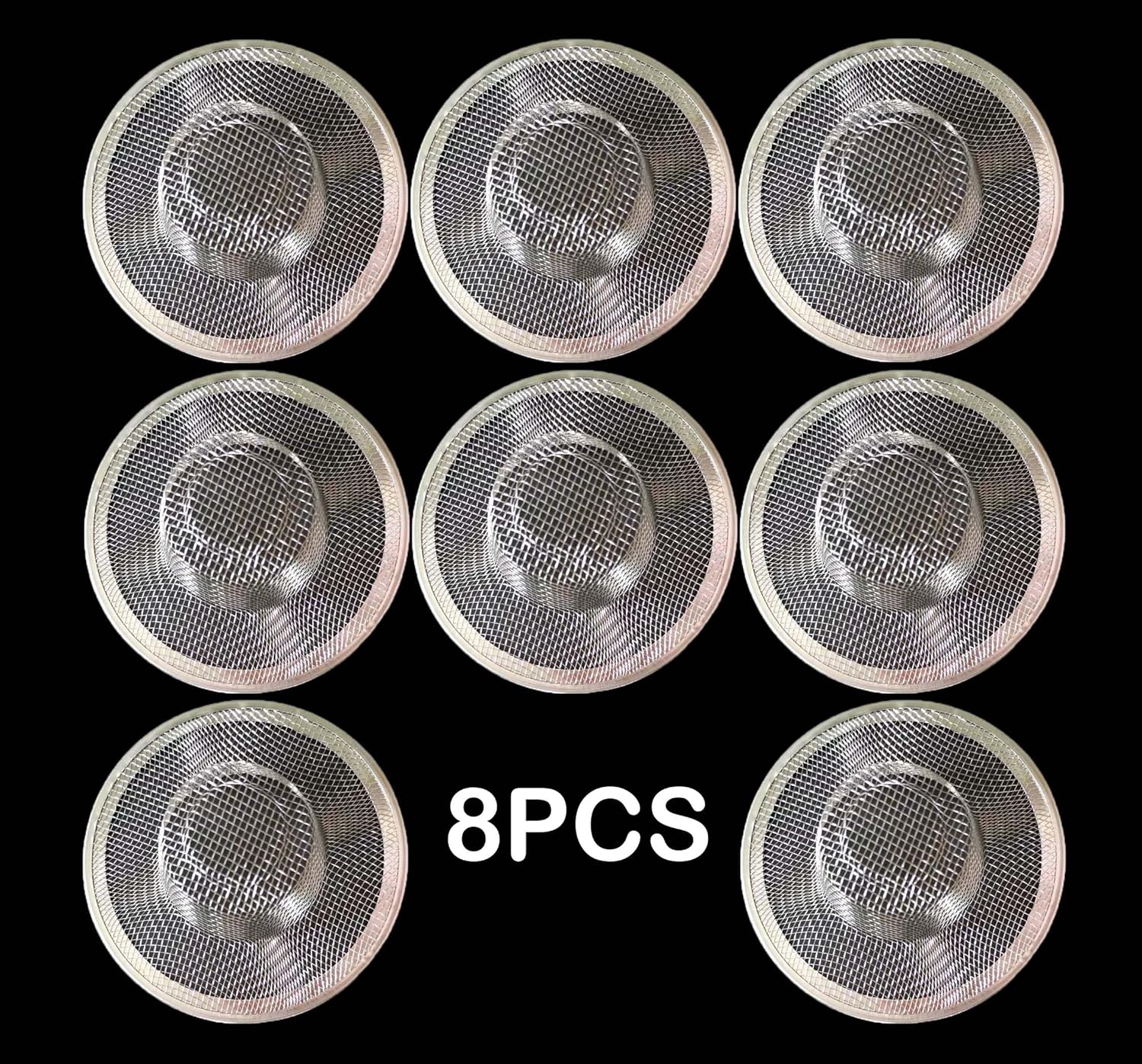 8PCS Metal Mesh Sink Strainer for Kitchen Bathroom