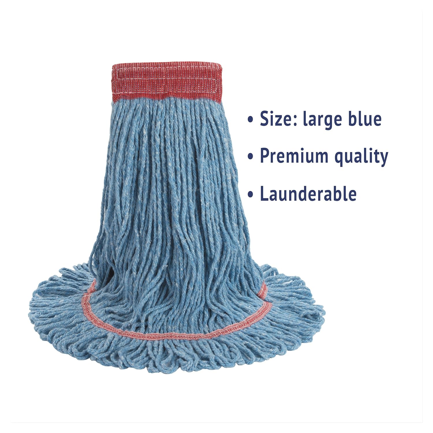 Boardwalk BWK503BLCT Super Loop Wet Mop Head Blue Case of 12