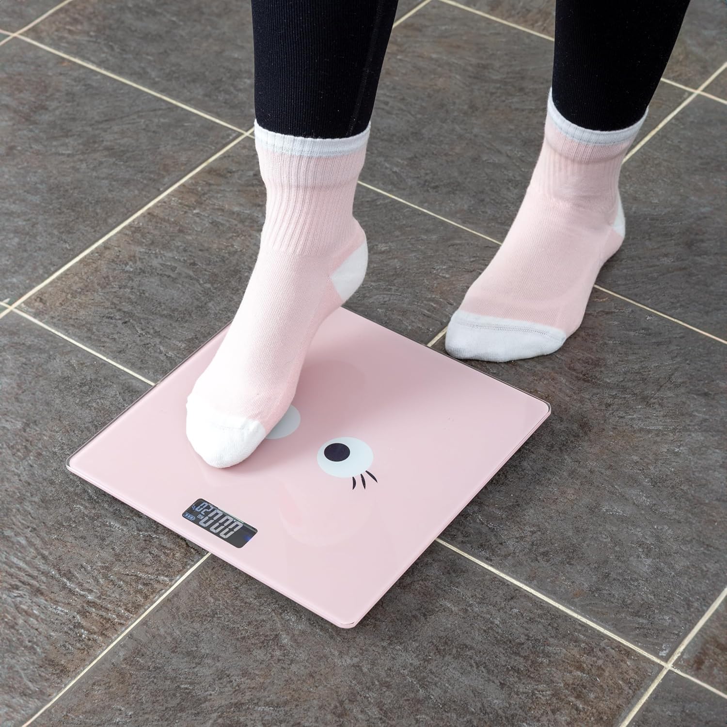 Fisura Digital Glass Bathroom Scale Pink 180kg