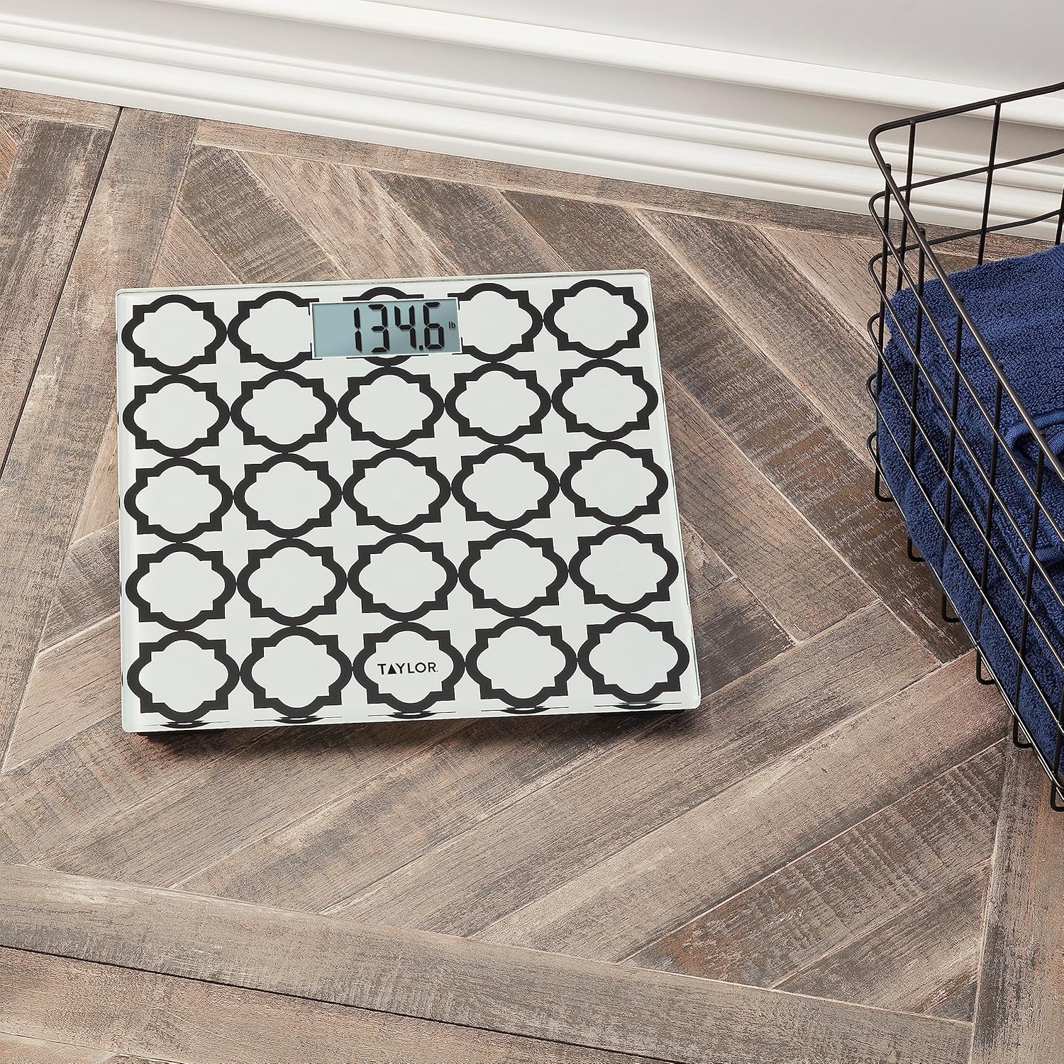 Taylor Glass Digital Bath Scale White Lattice 100 Count